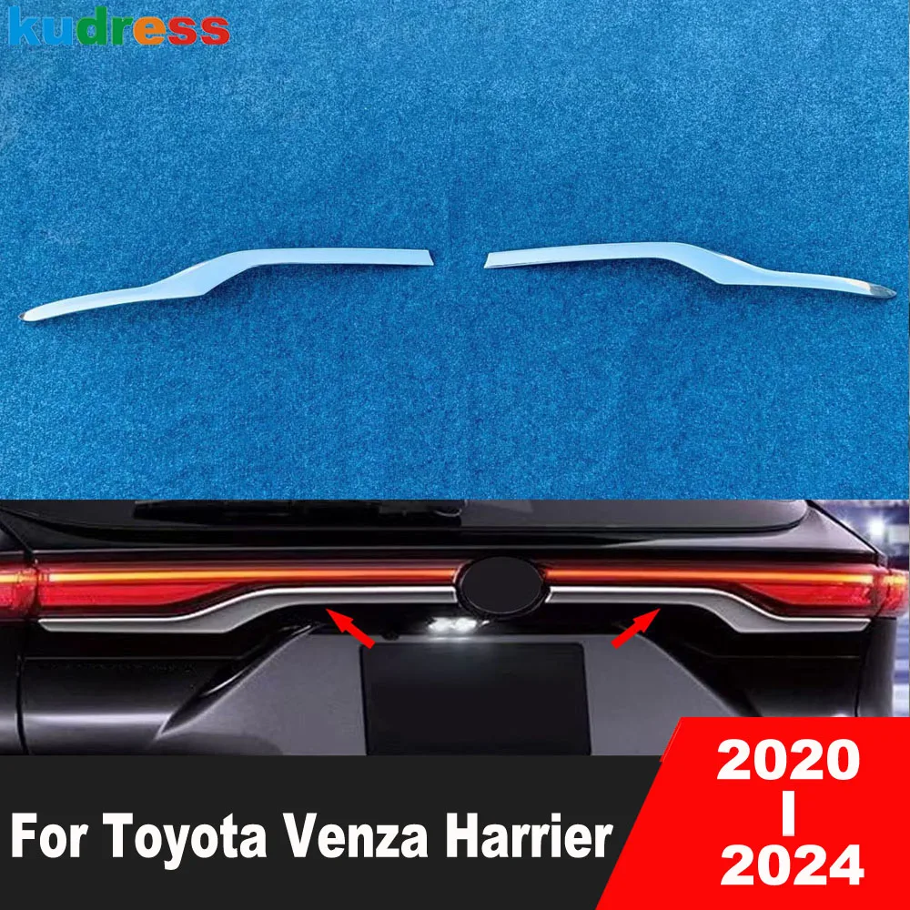 

Хромированная накладка на крышку багажника автомобиля для Toyota Venza Harrier 2020-2022 2023 2024, молдинговая лента на заднюю дверь, внешние аксессуары