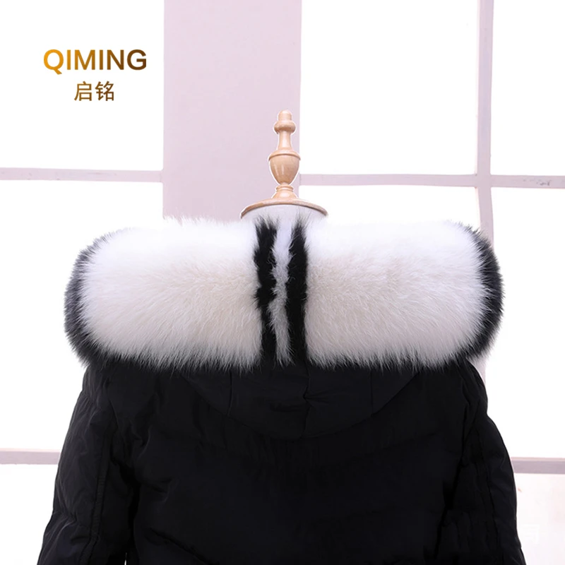 Winter Women Real Fox Fur Collar Scarf Coat Fur Collar Luxury Fox Fur Scarves Genuine Warm Neck Warmers Shawl Scarfs for Ladies 3