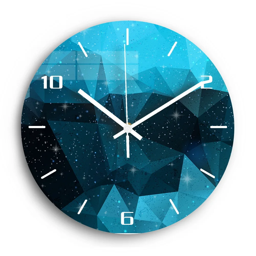 

Fashion Wall Clocks Acrylic Gradient Starry Sky Bedroom Living Room Romantic Decororation Clocks Reloj De Pared Room Decoration