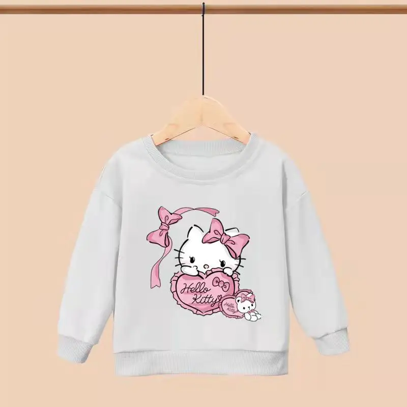 thumbnail image 1 of Hello Kitty-suéter de tendencia de otoño para niños y niñas, camisetas de manga larga con estampado informal coreano, camisetas, ropa para niños, 1 of 5