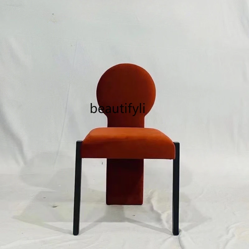 

Retro Chair Silent Style Home Dining Chair with Backrest Designer Model Creative