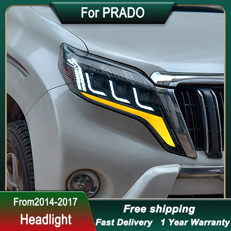 

Car Headlight For Toyoto PRADO 14-17 Upgrade LED Head Lamp Upgrade DRL Dynamic Signal Lamp Head Lamp Front light Assembly