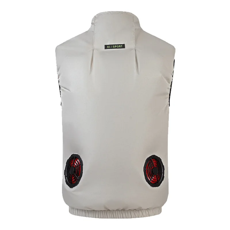 COMXZ Men Cooling Work Vest with Fan USB Rechargeable Outdoor Construction Labor Air Conditioner Clothing Summer Sun Protection