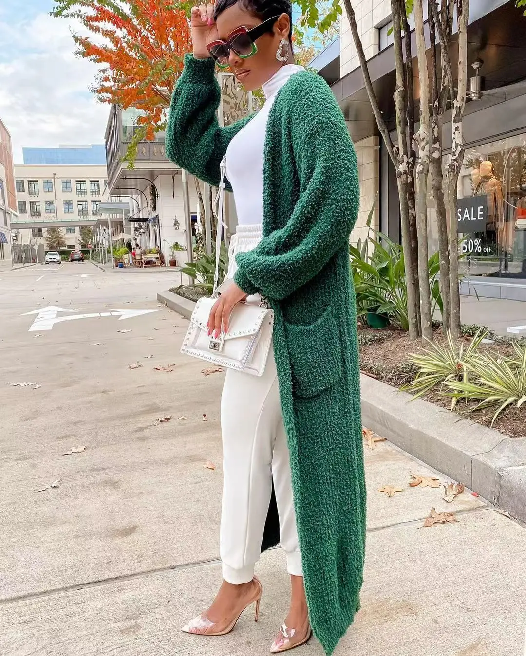 Long Cardigan Women Green Velvet Jacket Autumn Winter Loose Long Sleeve Y2k  Ins Sweater 2022 Warm Jumper Maxi Causal Cardigans - Cardigan - AliExpress