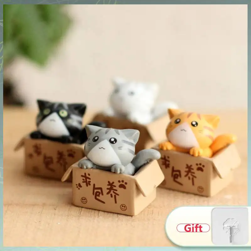 

Cute Mini Cat Ornament Garden kitten Ornament Gift For Kids 1PC Children Baby Room Decoration Toy Miniature Figurines Home Decor