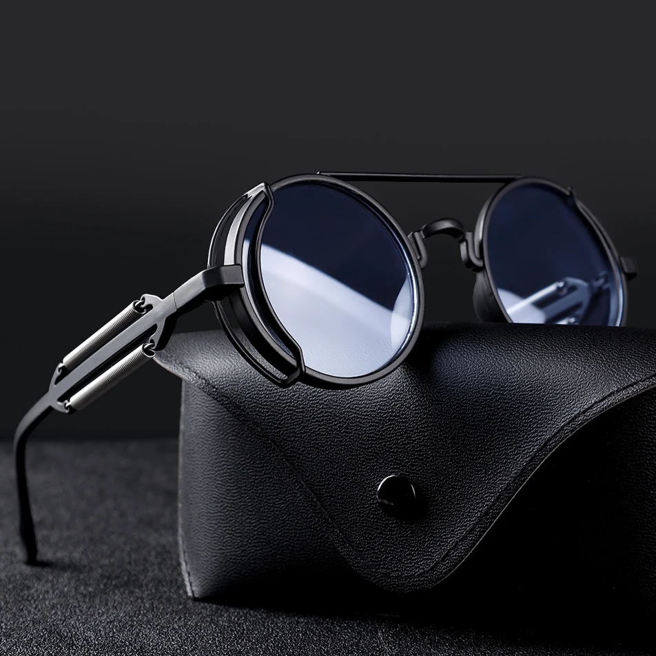 

Vintage Sunglasses Men Women Round Frame Glasses Brand Designer Small Lens Cool Sun Glasses UV400 Outdoor Sports Eyewear Anti-UV