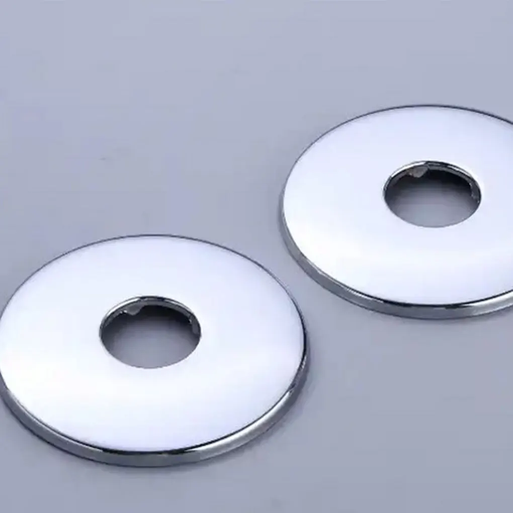 2pieces Stainless Steel Valve Pipe Collar Round Cover Protects And Enhances Shower Faucet