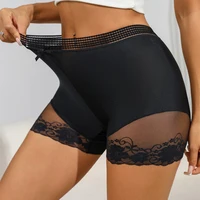 S-4XL Slip taille moyenne pour femme Boxer confortable et respirant en dentelle et taille moyenne extensible sexy 2