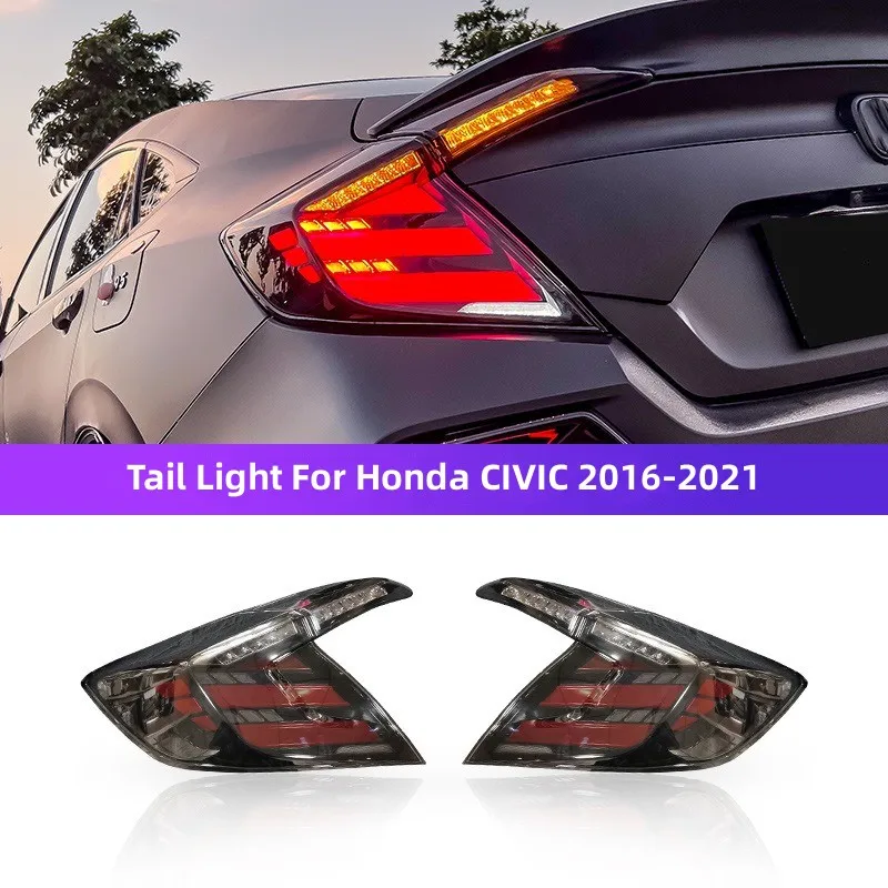 

Для Honda CIVIC 2016-2021 светодиодный светодиодные задние фонари, ходовые огни, динамические фонари сигнал поворота, стоп-сигналы s