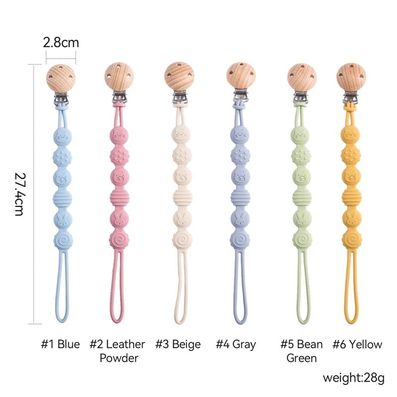  실리콘 젖꼭지 체인 클립, 휴대용 젖꼭지 거치대 클립, BPA 프리, 젖니 체인 장난감,  젖니 액세서리 선물