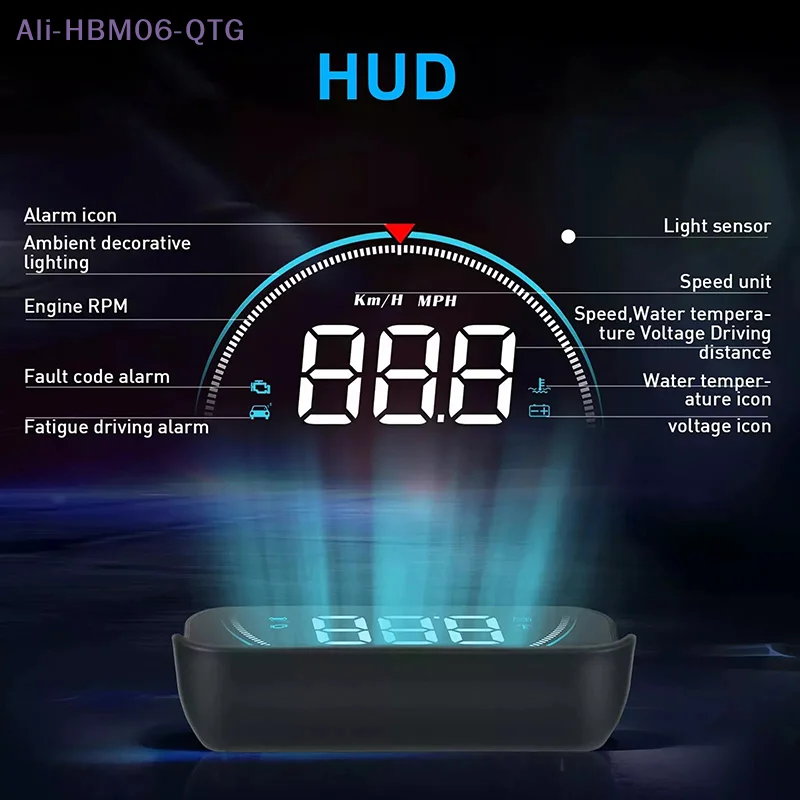 [Nuevo] ¡Oferta! HUD M8 para Auto, Pantalla de Proyección OBD2, Advertencia de Exceso de Velocidad, Temperatura del Agua, Proyector Digital LED para Parabrisas 1