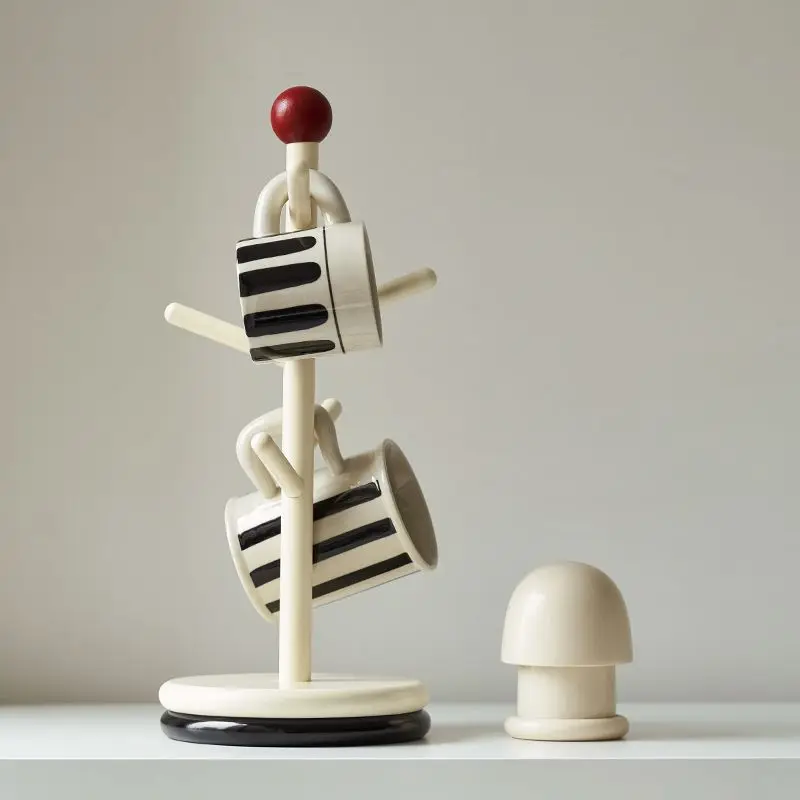 

Ins style wooden storage rack, living room desktop, water cup holder, mug holder, home key decorative storage rack