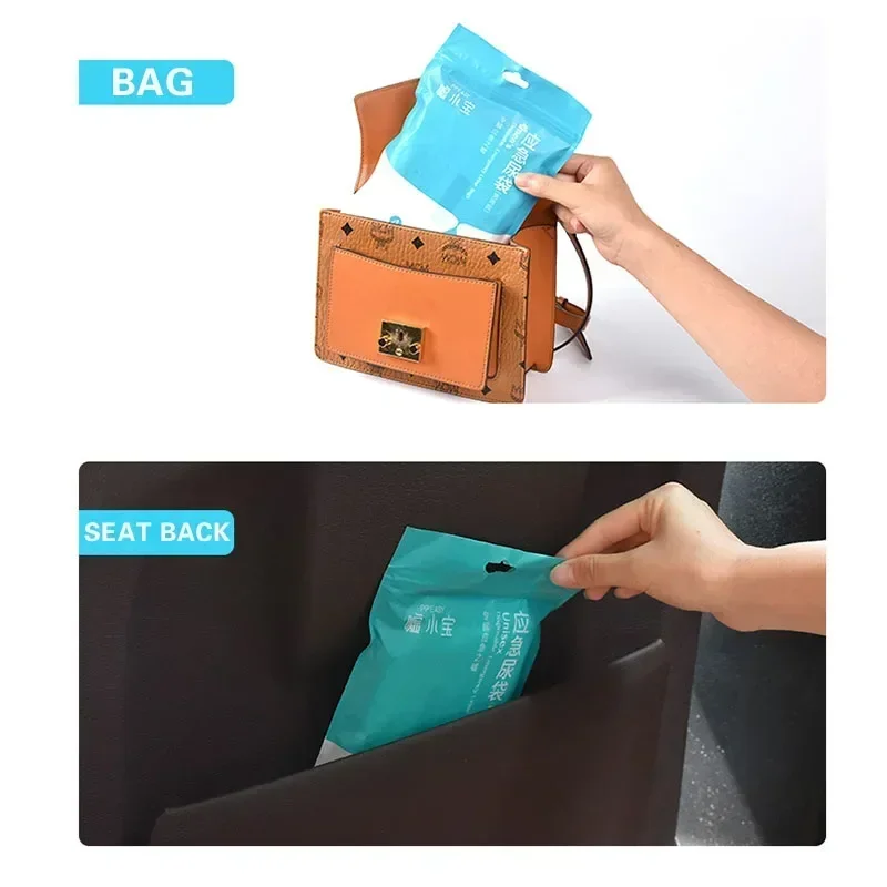 차량용 비상 휴대용 소변 봉투, 구토백, 미니 화장실, 야외 비상 나막신 쉽게 사용할 수 있는 휴대용 화장실, 4 700 ml