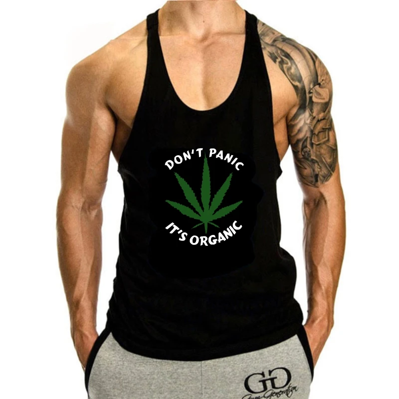 

Nerd tank top men 2024 Weed Don't Panic It Organic Cotton tank top men For Men Latest Hip Unique tank top men Cotton Cloth