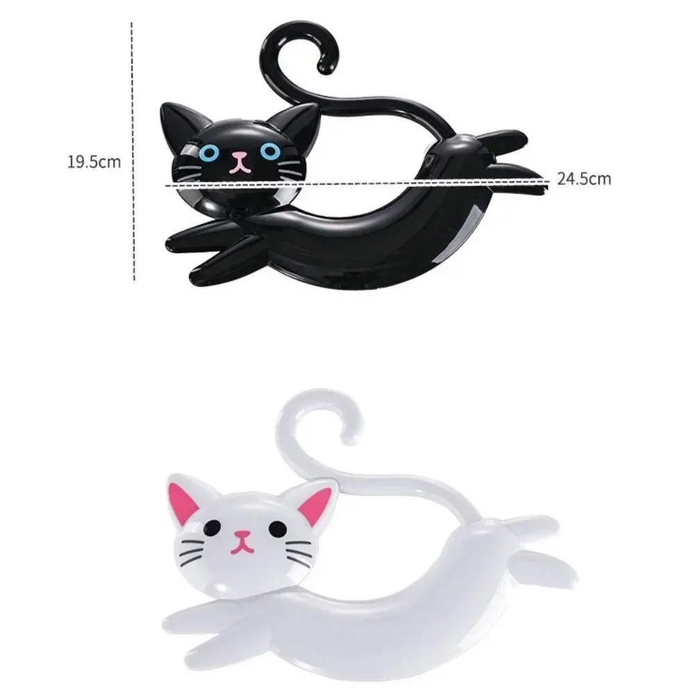 Wall Mounted Cat Shaped Towel Bar Creative No Punching Cute Towel Rack Cartoon Door Back Holder