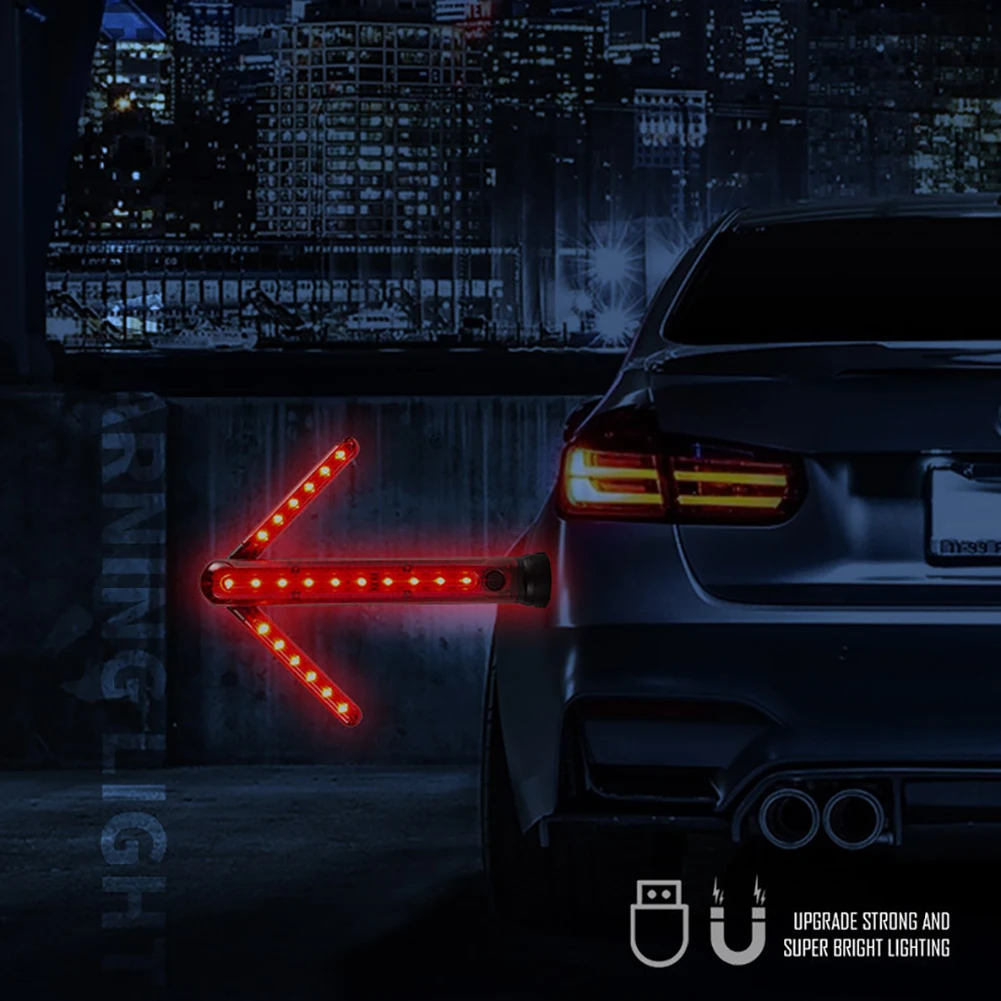 LED Arrow Warning Light led light with Magnet Work Light Hook Safety Strobe Light Road Warning Lamp Roadside Flashing Flares Car Kit