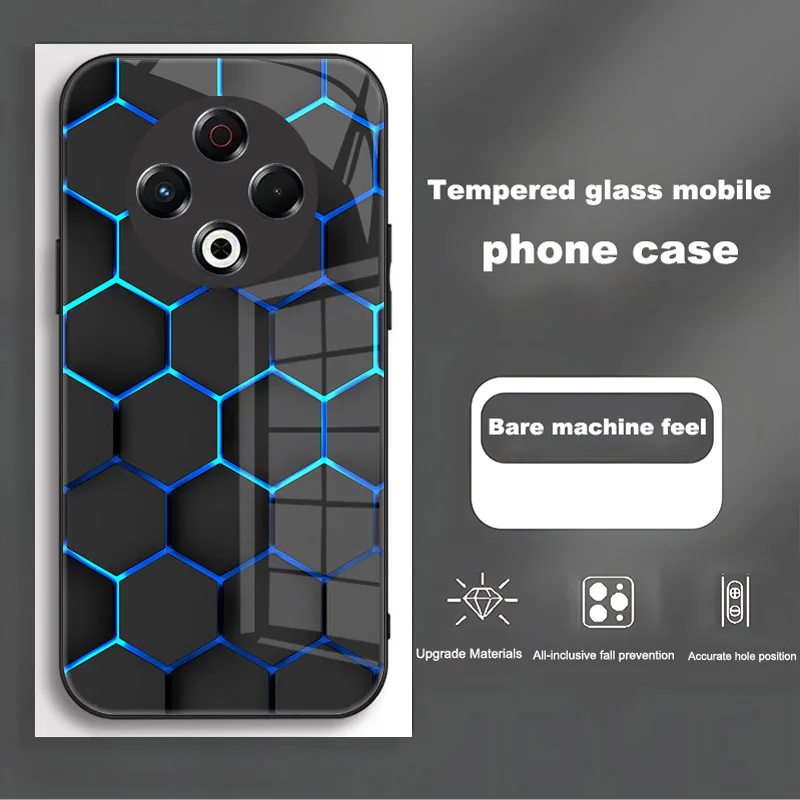 Luxury Shockproof Bumper Case with Tempered Glass for Tecno Spark 30 Series
