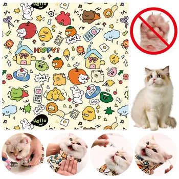 Cat Grooming Wrap Self-Adherent Cat Restraint Wrap Anti-Scratch Cat Swaddle Burrito Wrap for Nail Trimming Cat Grooming Supplies 1