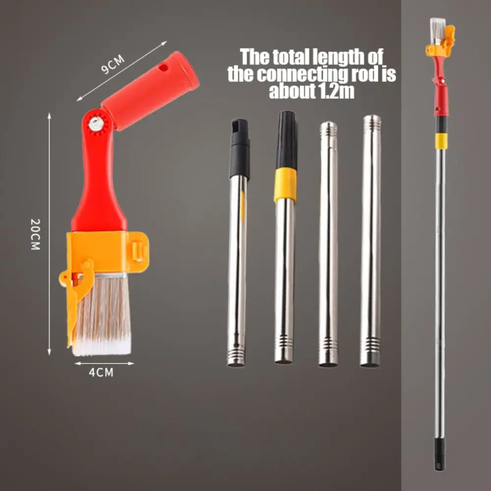 Adjustable Edging Color Separation Brush Soft Bristle Profesional Paint Brush PET Extension Pole Wall Brushing Tools Wall