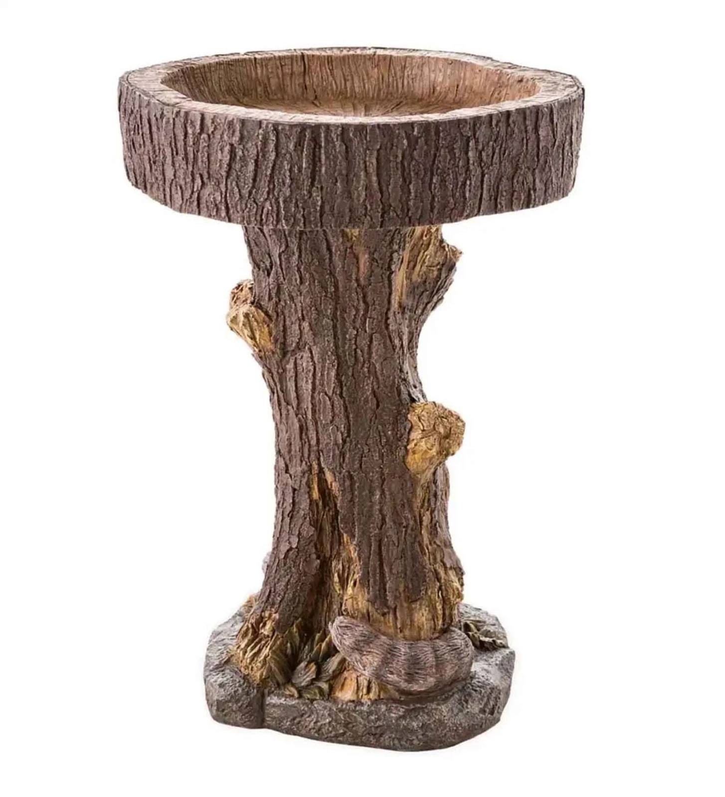 Raccoon Birdbath Retro Resin Polyresin Sunflower Bird Bath Feeder Animal Antique Garden Yard Decor Outdoor Indoor Ornaments bird bath bird bath supplies