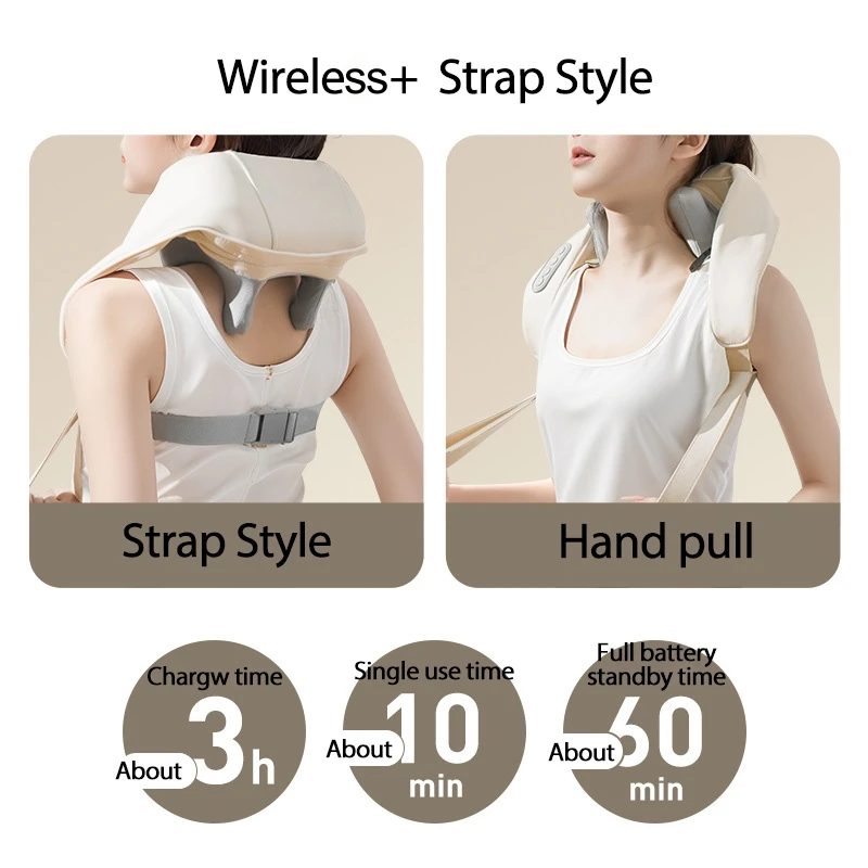 Masajeador cervical multifuncional hombro cuello compresa caliente Trapezius masajeador muscular