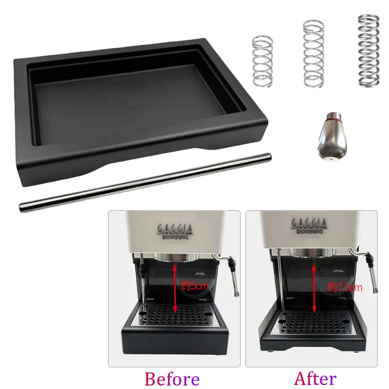 Laag Profiel Dunne Druppelbak & 6 Bar 9 Bar 12 Bar OPV Kit, Voor Gaggia Classic Pro Traditionele Espresso