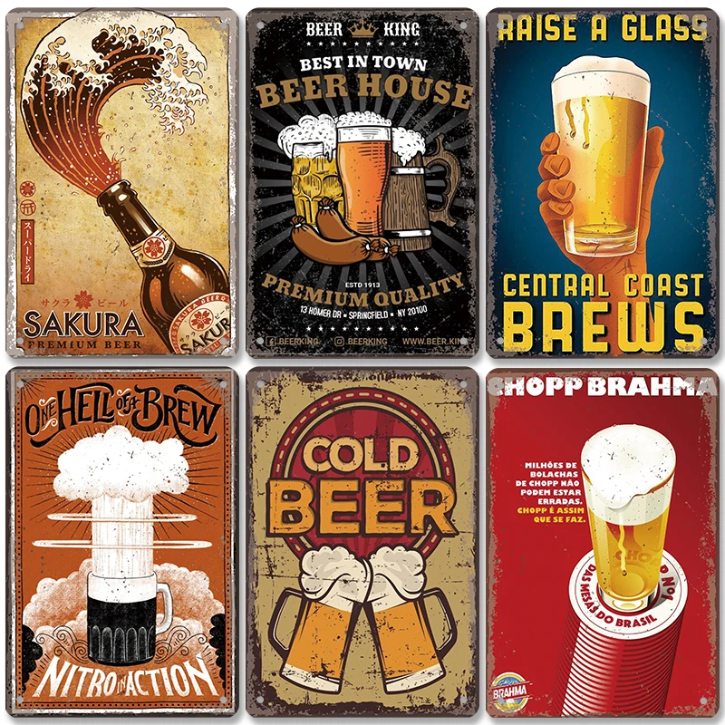 Targa Metallica Vintage Per Bar E Pub – Cartello Decorativo In Stile Birreria – 20x30 Cm - 2