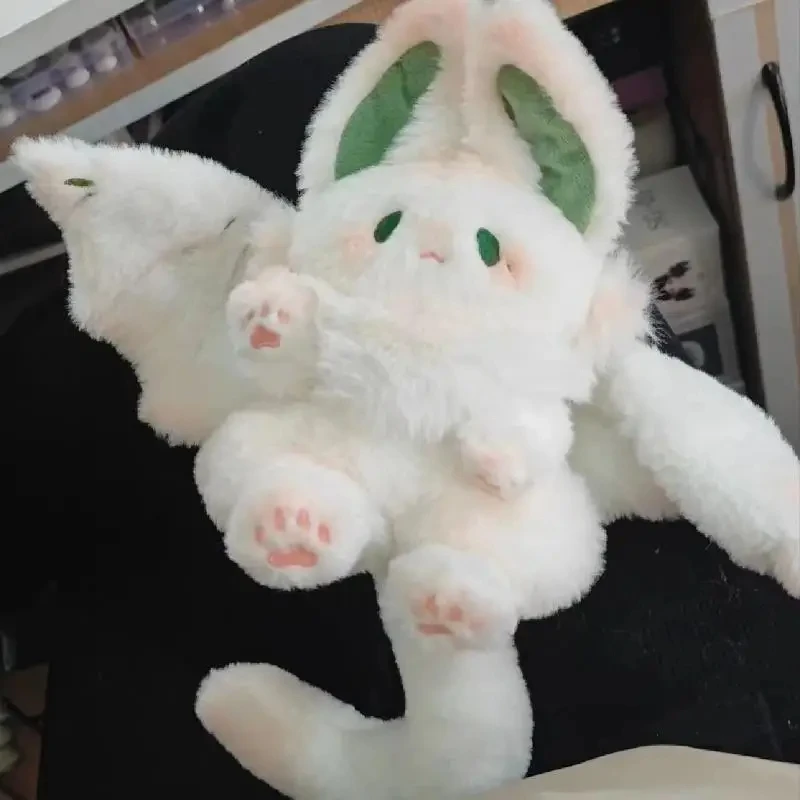 Flying Sky Big Bat Rabbit Plush Toy Kawaii Animal Creative Magical Spirit Rabbit Plush Doll White Bat Soft Stuffed Toys for Kids