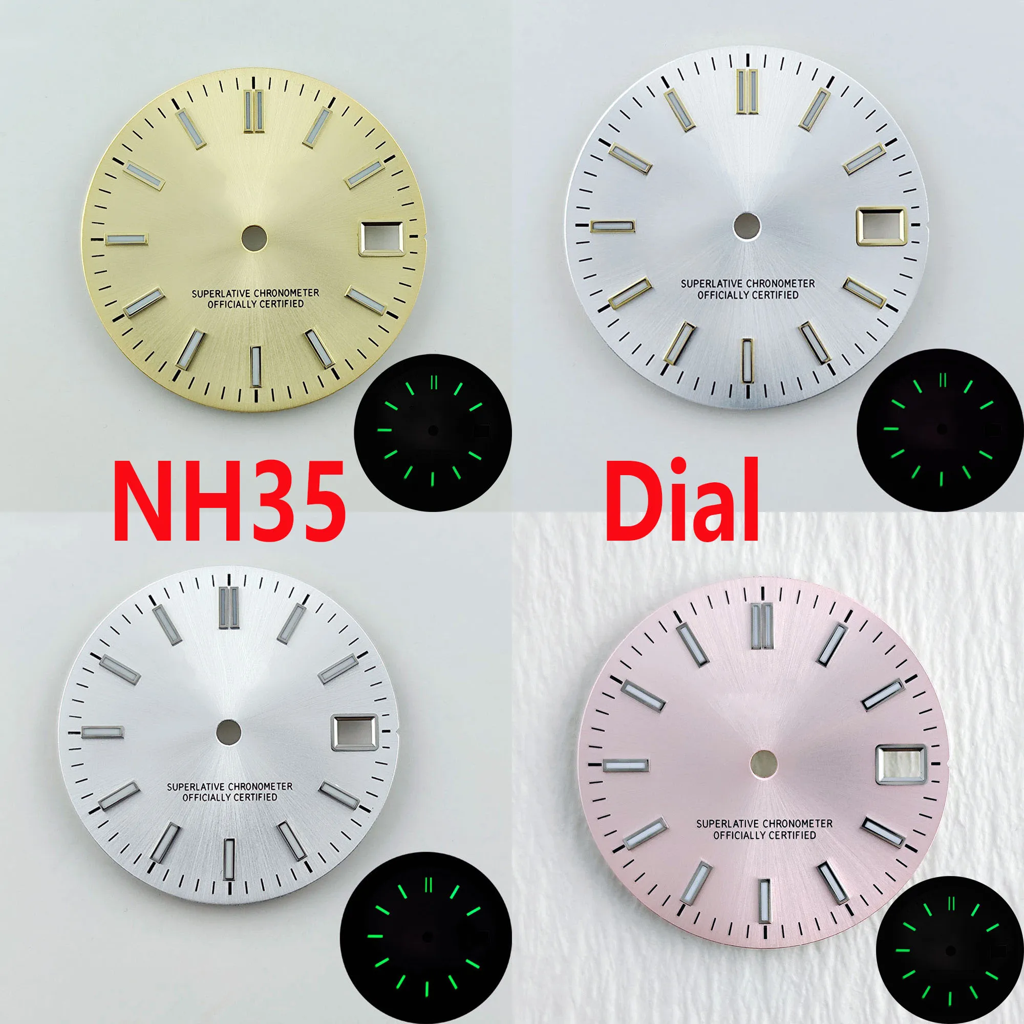 

Зеленый светящийся циферблат для часов NH35 NH36