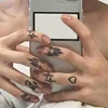 Waterproof Temporary Tattoo Sticker Neck Black Word Angel Devil Bull Cross English Letters Flash Tatoo Fake Tatto for Woman Men 5