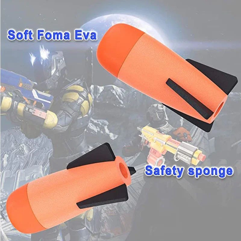 HFoam Mega-Missile Nachfüllpackung Toy Bullets Zubehör kompatibel für Nerf Rocket N-Strike Elite Series Missile Blaster Launcher – Detail 11