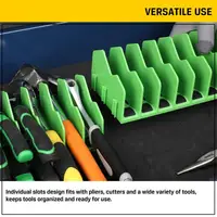 plier organizer rack Holds up to ten pliers Drawer Toolbox Sturdy Pliers Tool Organizer Storage Rack Space-Saving Practical 2
