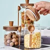 Glass Sealed Jar Five Grains Coffee and Tea Storage Can with Wooden Spoon Seasoning Bottle Kitchen Moisture-proof Storage Tank 1