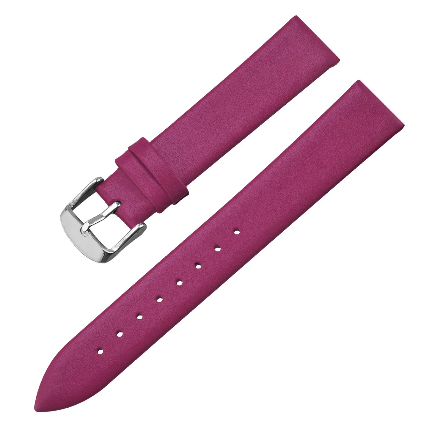 Elegant Calf Leather Watch Strap with Silver Buckle – Genuine Leather Band