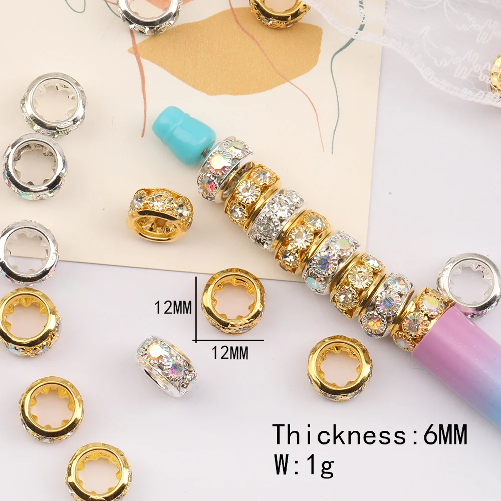 Cordial Design 200Pcs 12*12MM Copper Spacers/DIY Making/Wheel Shape/Rhinestone Effect/Hand Made/Jewelry Findings & Components - cordial