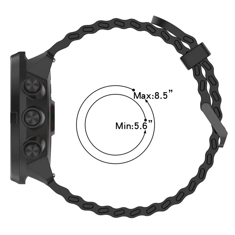 Breathable Silicone Sports Strap - 22mm
