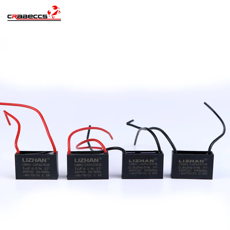 CBB61 Capacitor 450V 0.8UF-25UF Start Capacitance AC Fan Capacitor 1UF/1.2UF/1.5UF/1.8UF/2UF/2.2UF/2.5UF/3UF/3.5UF/4UF/5UF/20UF