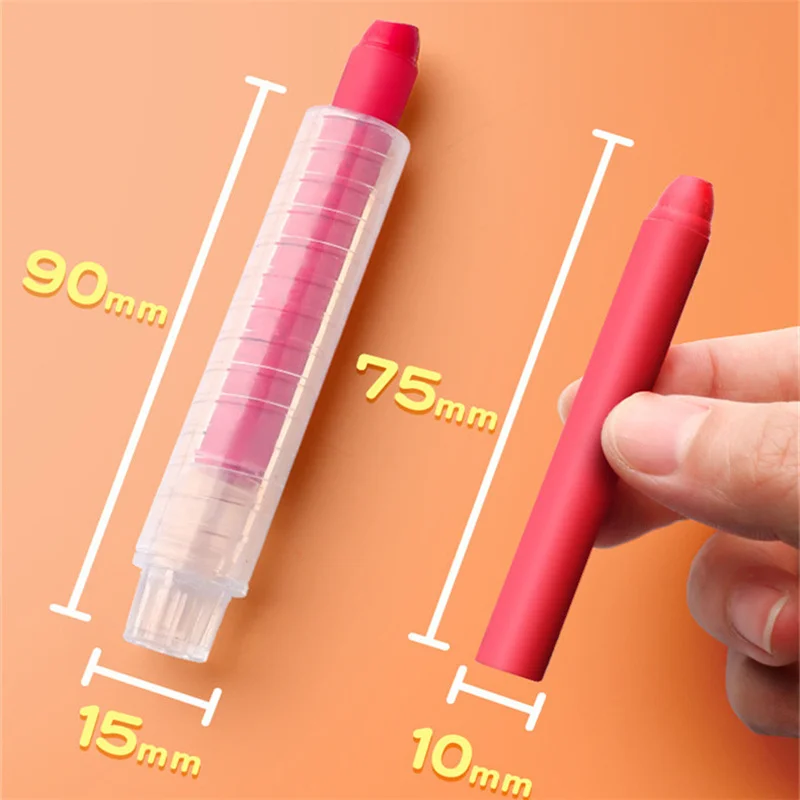 STOBOK 48 Pcs erasable pen Teaching Water-soluble Chalk marker pen solid  Erasable Solid Chalk oil paintbrush colored chalk erasable water soluble  pen