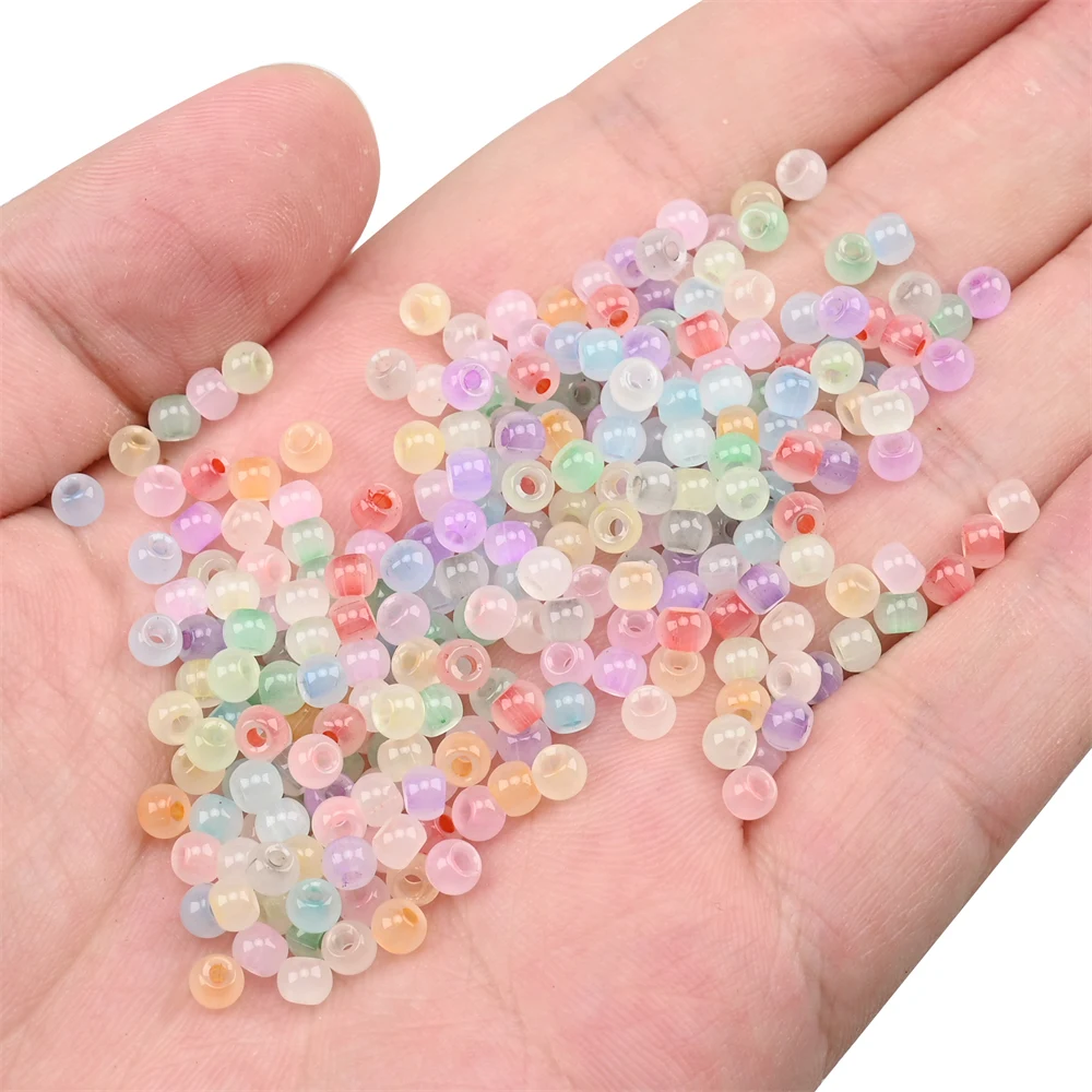 4mm 체코 고양이 눈 작은 유리 구슬 라운드 스페이서 루즈 비즈 쥬얼리 만들기 DIY 팔찌 목걸이 귀걸이 결과