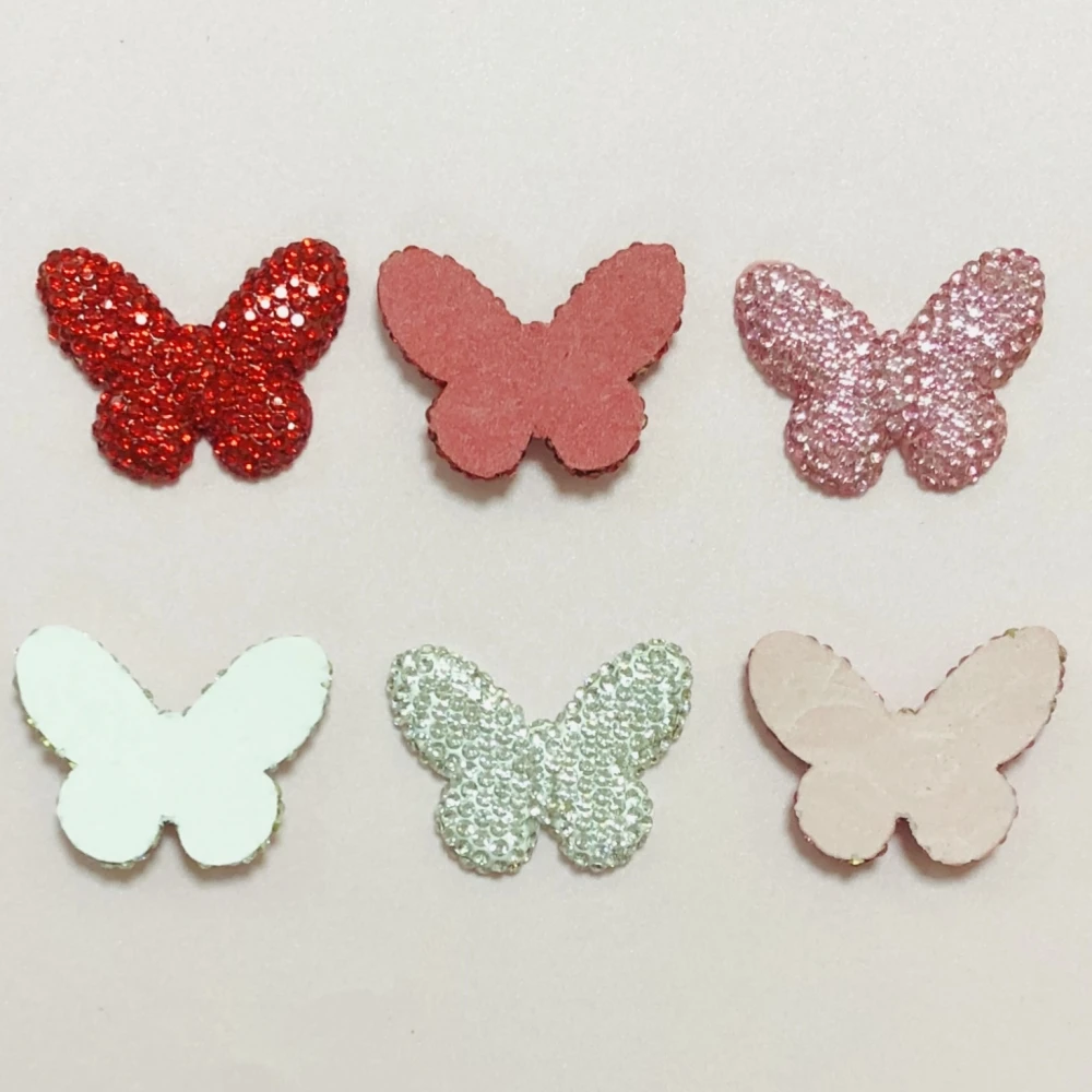 Glitter Luxury Butterfly Rhinestone Gems Ornament Set - Handcrafted DIY Phone Case Charms