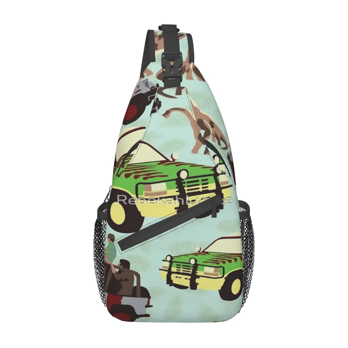 

Jurassic Ride Chest Bag Modern With Zipper Mesh Bag For Office Nice gift Customizable