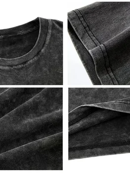 2025 حجم كبير غسلها تي شيرتات عتيقة الشارع الهيب هوب ريترو الشرير تي شيرت المرأة Harajuku عادية القطن قصير الأكمام حمض غسل 5