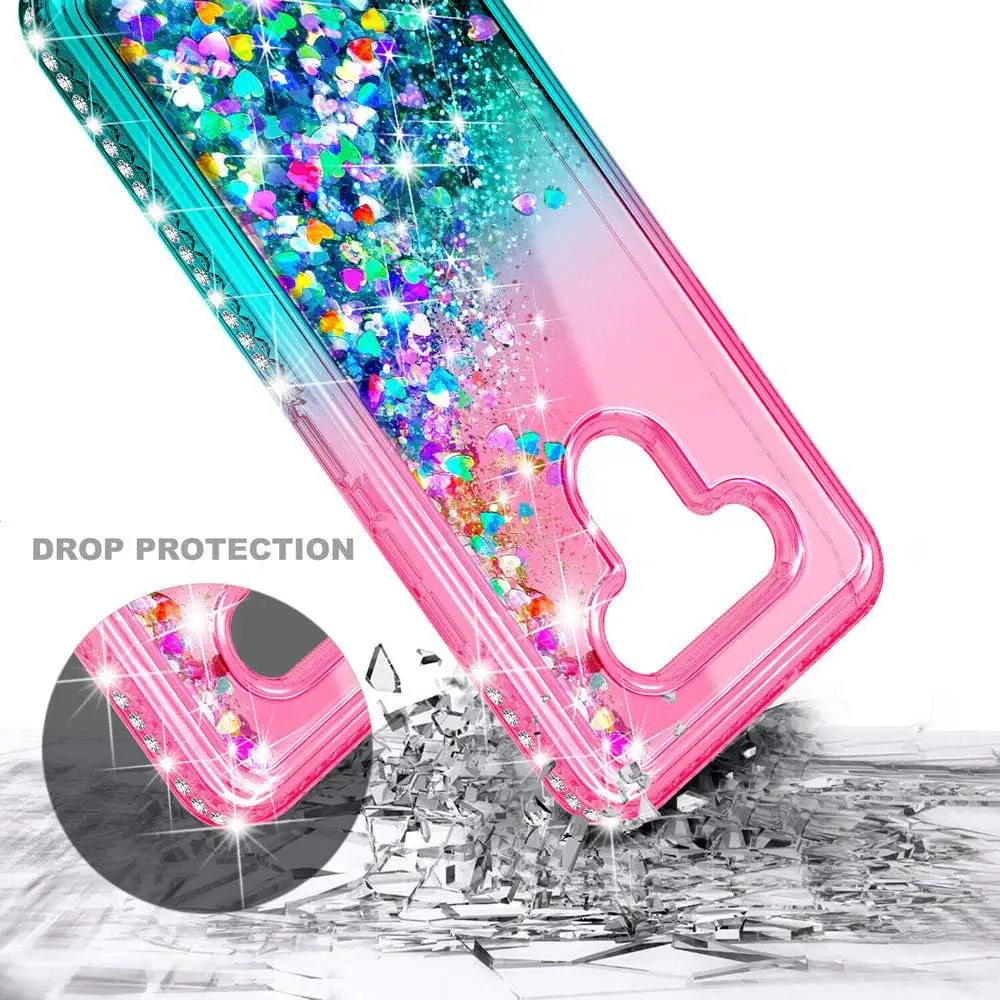 For LG K51/LG Q51/LG Reflect/LG Stylo Shockproof Glitter Liquid