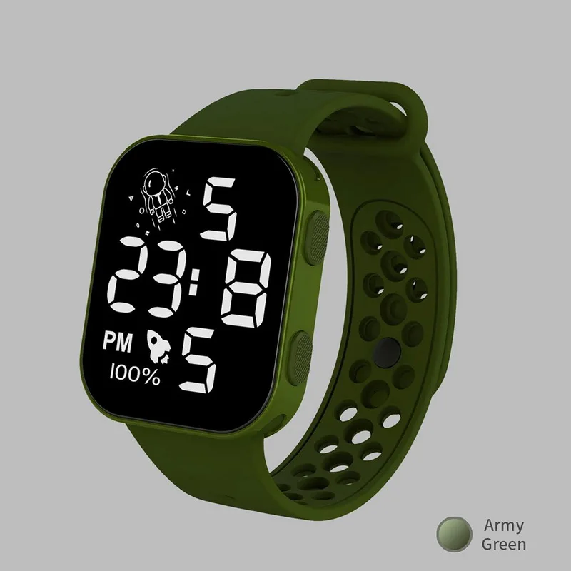 2022 Fashion LED Digital Watches Men Female Clock HD Square Dial Electronic Wrist watch For Women Kids Watches Relogio Feminino 
