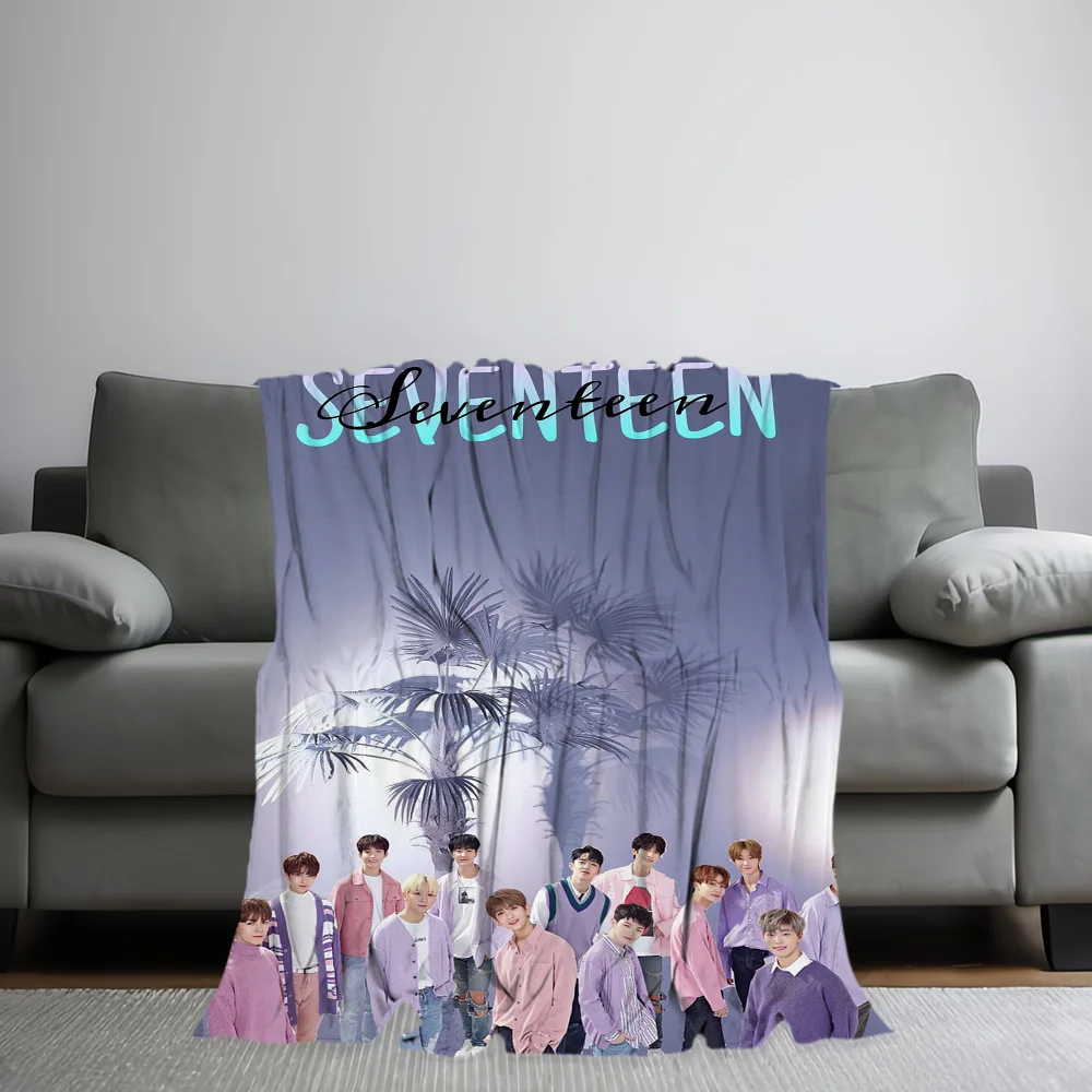 K-pop S-SEVENTEEN skicomfort warm Soft Baby blanket suitable Home Kids Lunch Blanket Suitable for Home Office Daily Use Cover 2