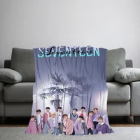 K-pop S-SEVENTEEN skicomfort warm Soft Baby blanket suitable Home Kids Lunch Blanket Suitable for Home Office Daily Use Cover 2