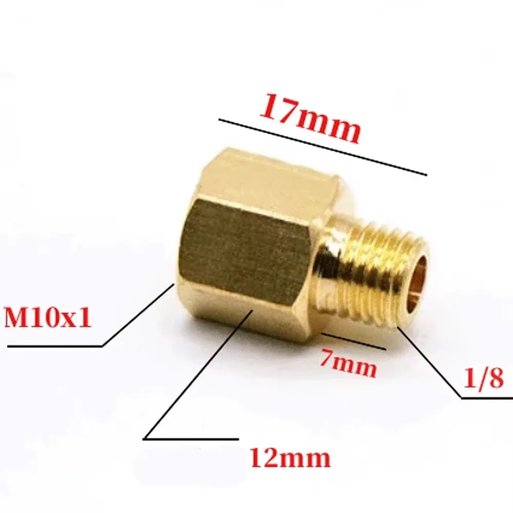 M6 M8 M10 1/8" 1/4" BSP Female To Male Straight Brass Pipe Connector Coupler Nipple Compression Union Fitting Lubrication Oil