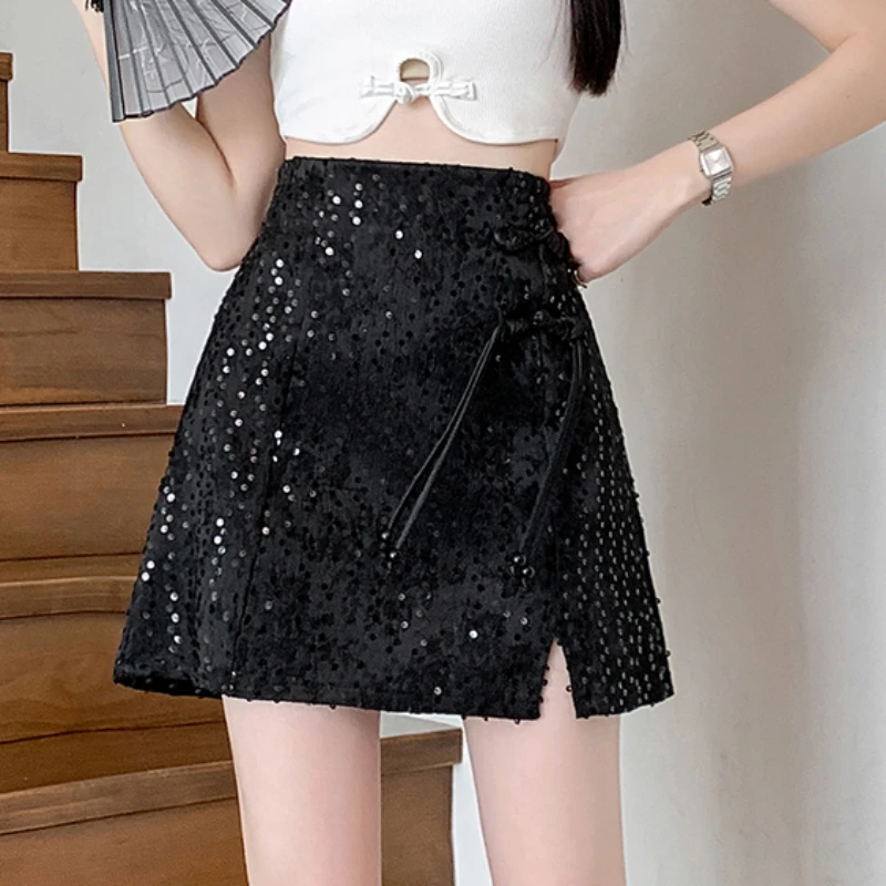 [OoH AHh] ★24SS★韓国人気★GLITTER SKIRT Sc3bb09158e3e4cd58eec934484f7b
