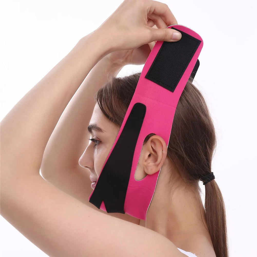 Women Slimming Chin Cheek Slim Lift Up Mask V Face Line Belt Anti Wrinkle Strap Band Facial Beauty Tool Face Slimming Bandage 3