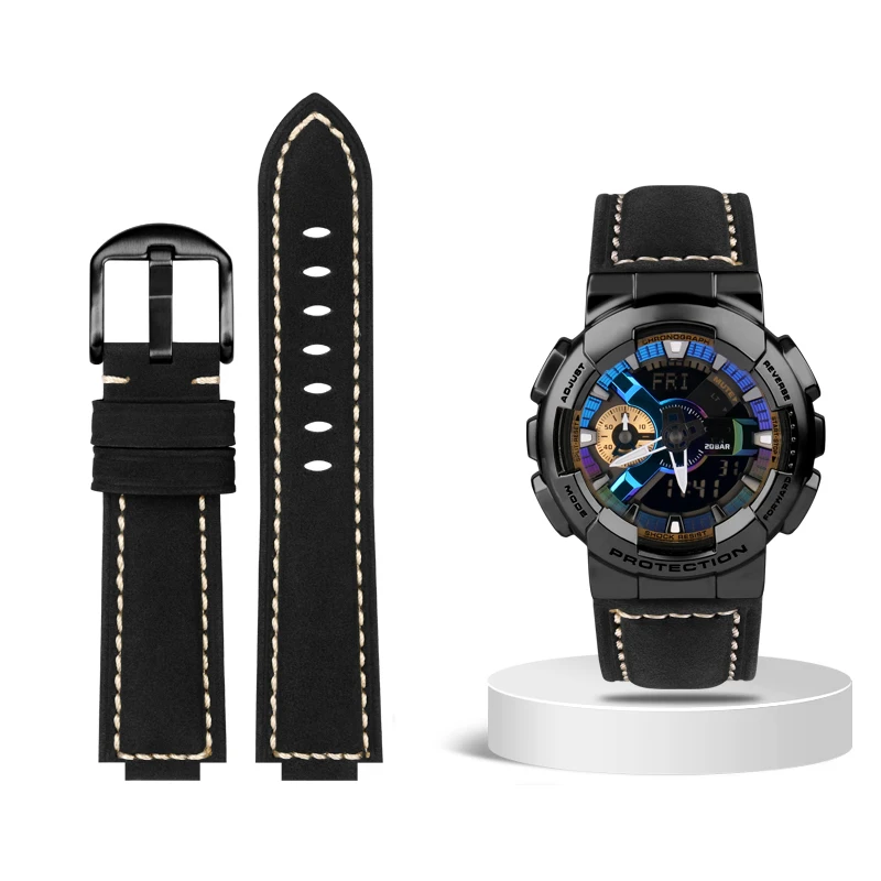 Cinturino Vintage Per G-Shock Casio Gw6900 Dw-5600 Gw-B5600 Ga-110 Gm-5600 Serie Ga2100 Cinturino In Pelle Smerigliata Modificata Da Uomo